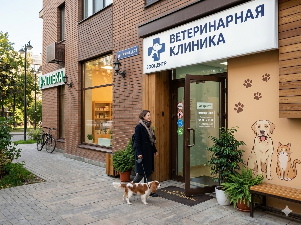 Вход в клинику